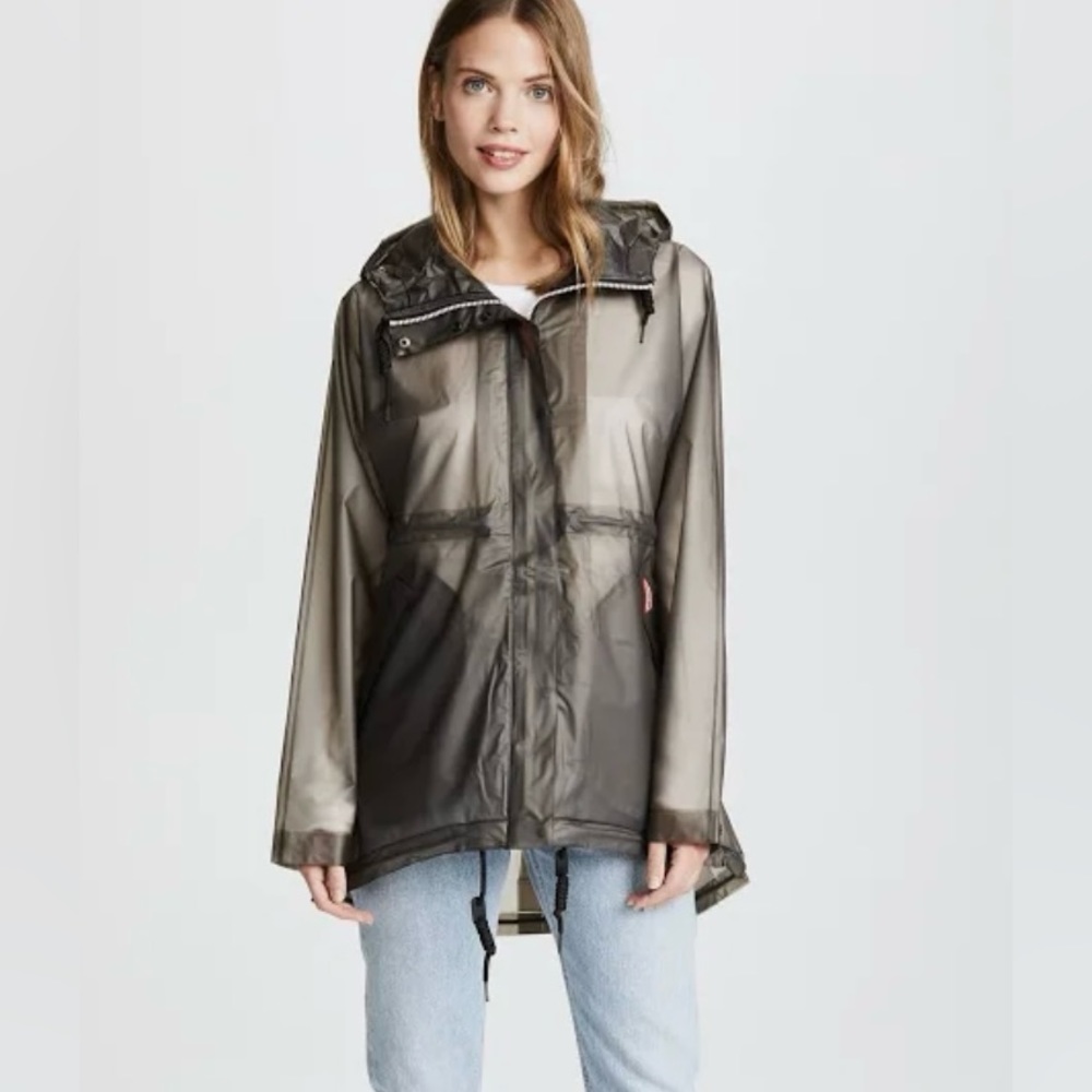 HUNTER Original Vinyl Smock Raincoat - Dark Slate - Small